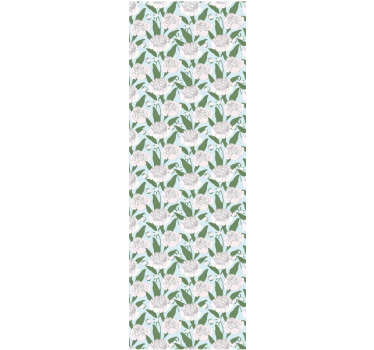 Papel tapiz flores delicado patrón blanco - TenVinilo