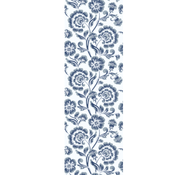 Papel pintado de flores Flores azules grandmillenial patrón - TenVinilo
