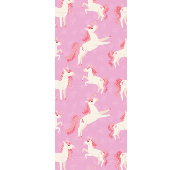 Papel tapiz animales unicornios bailando - TenVinilo