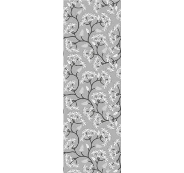 Papel tapiz flores patrón de rama gris - TenVinilo