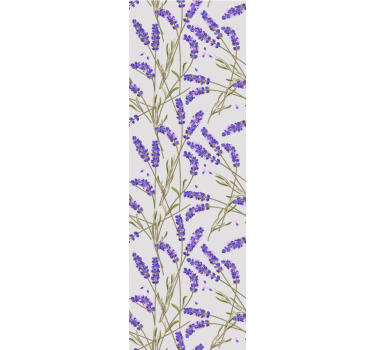 Papel pintado de flores Patrón de lavanda de estilo provenzal - TenVinilo