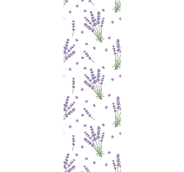 Papel pintado de flores Pequeños pétalos de lavanda estilo proven - TenVinilo