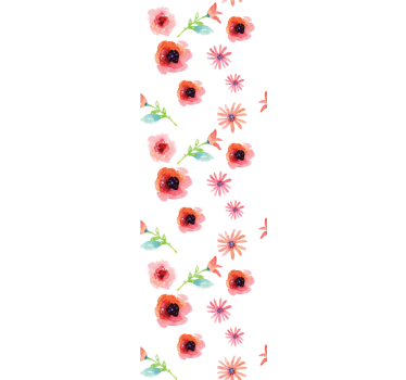 Papel tapiz flores patrón floral rosa simple - TenVinilo