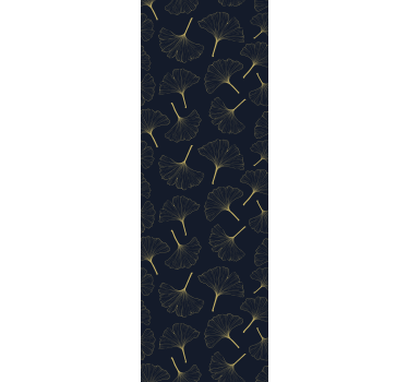 Papeles de pared modernos Hojas de ginkgo dorado 3d - TenVinilo