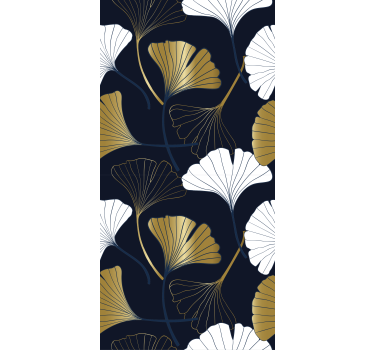 Papeles de pared modernos Hojas de ginkgo en relieve - TenVinilo