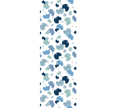 Papeles de pared modernos Hoja de ginkgo azul - TenVinilo