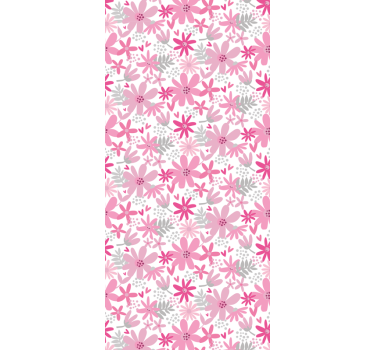 Papel tapiz flores patrones rosas - TenVinilo