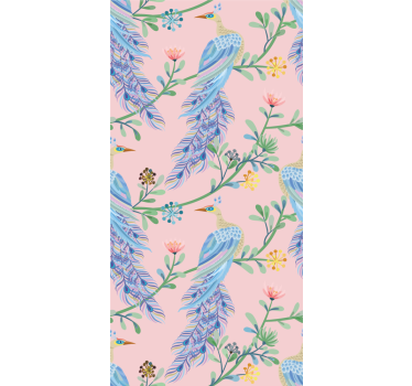 Papel tapiz pájaros elegantes criaturas emplumadas - TenVinilo