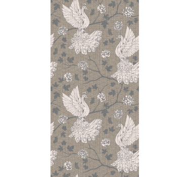 Papel tapiz pájaros diseño elegante de cisnes. - TenVinilo