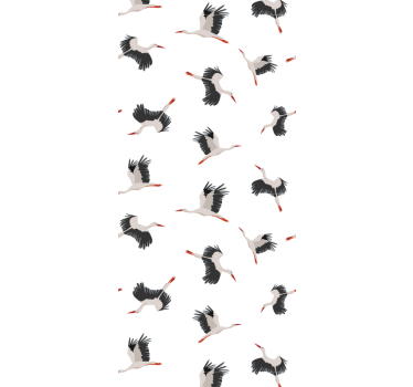 Papel tapiz pájaros cigüeñas voladoras - TenVinilo