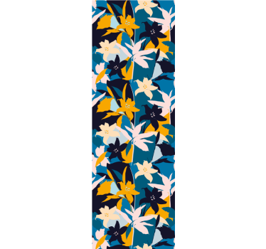 Papel pintado de flores Patrón floral de lirios de colores - TenVinilo