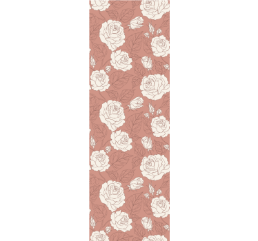 Papel tapiz flores patrón de pétalos de rosa - TenVinilo