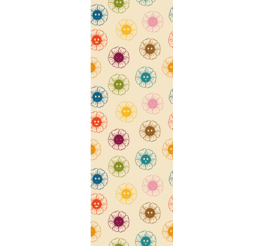 Papel tapiz flores patrones florales alegres - TenVinilo