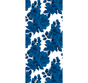 Papel pintado de flores Flores azules "nueva nostalgia" - TenVinilo