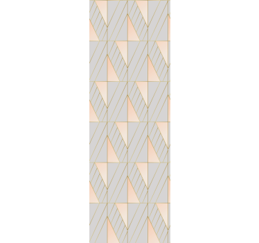 Papel pintado para salón Patrón de estilo art deco rosa y gris - TenVinilo