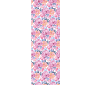 Papel para paredes de flores Malva acuarela - TenVinilo