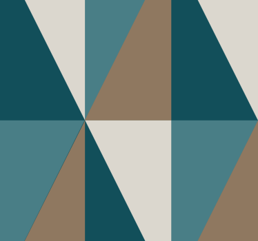 Papel pintado triangulos patrón gris y azul - TenVinilo