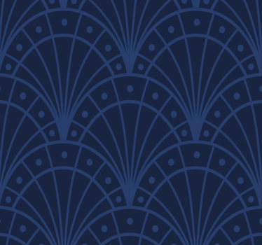 Papel tapiz entrada art déco azul marino - TenVinilo