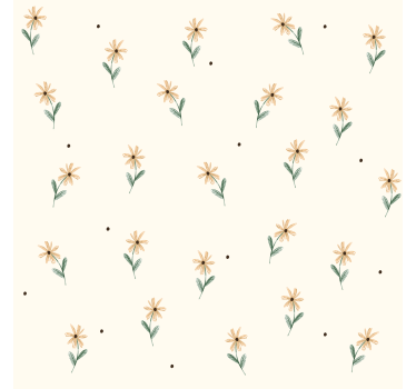 Papel de pared para salón margaritas amarillas - TenVinilo