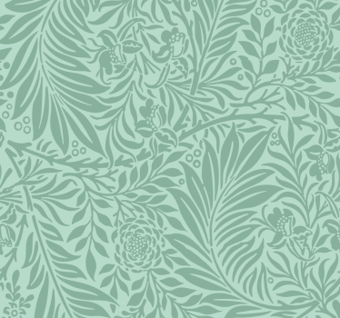 Comedor papel pintado patrón vintage verde menta - TenVinilo