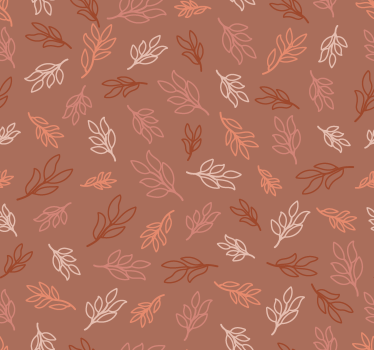 Papel tapiz terracotta patrón de hojas - TenVinilo