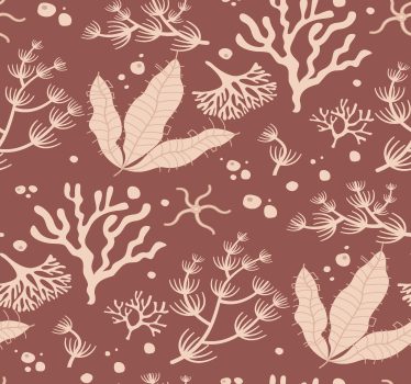 Papel tapiz terracotta plantas submarinas - TenVinilo