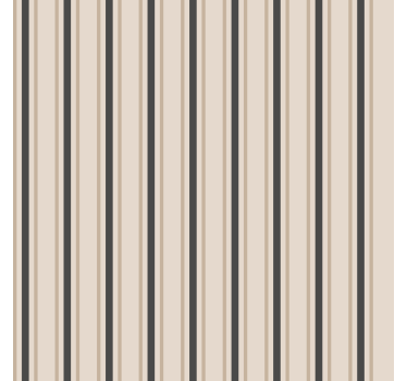 Papel tapiz rayas verticales colores negro y beige - TenVinilo