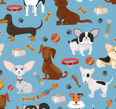Papel tapiz perros compañeros caninos - TenVinilo