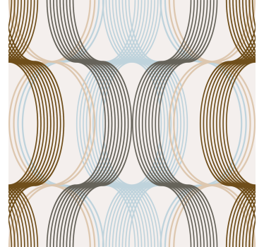 Papel tapiz moderno líneas ovaladas - TenVinilo