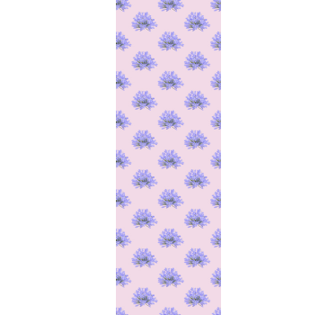 Papel pared estampado flores violetas - TenVinilo