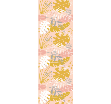 Papel para pared de flores naranja vintage - TenVinilo