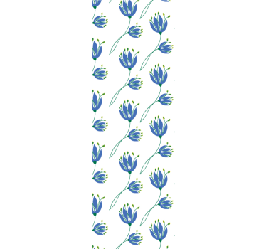 Papel decorativo naturaleza tulipanes azules - TenVinilo
