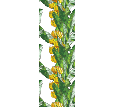 Papel pared de plantas hojas de plátano - TenVinilo