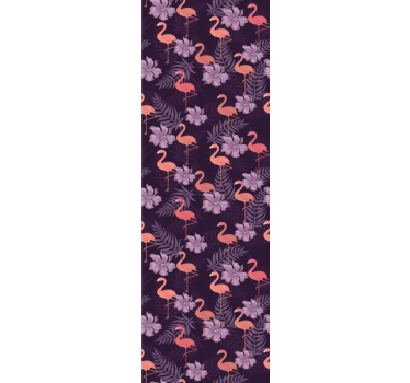 Papel pared de animales con flamencos rosa - TenVinilo