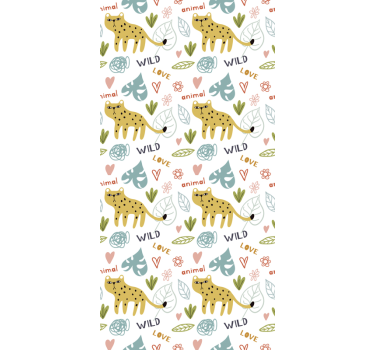 Papel tapiz animales estampados de animales salvajes - TenVinilo