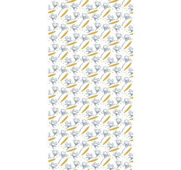 Papel para pared flores bonitas azul - TenVinilo