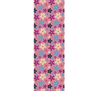 Papel para pared elegante rosa de flores - TenVinilo