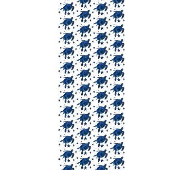 Papel pared azul tortuga patrón de galaxia - TenVinilo