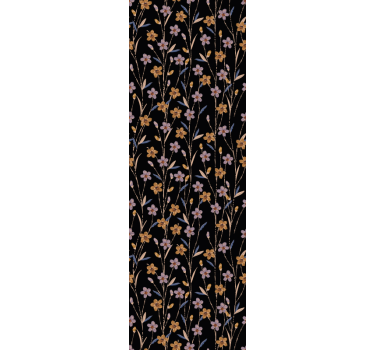 Papel tapiz floral patrón de tallo de flor - TenVinilo