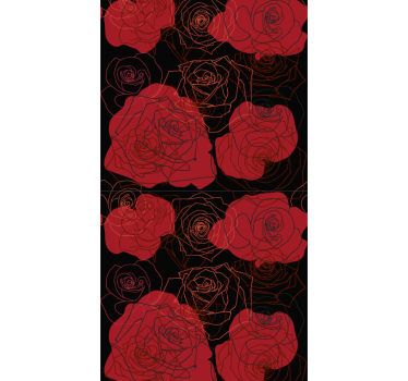 Papel pintado de flores conjunto de rosas - TenVinilo