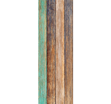 Papel pintado rayas madera laminado azul y marrón - TenVinilo