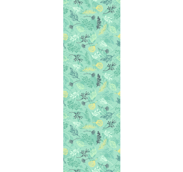 Papel pared vintage flores tonos verdes - TenVinilo
