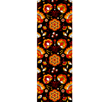 Papel pintado de flores Patrón floral eslavo - TenVinilo