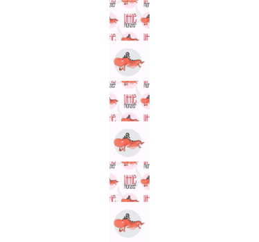 Papel tapiz animales diseño de pequeño monstruo - TenVinilo