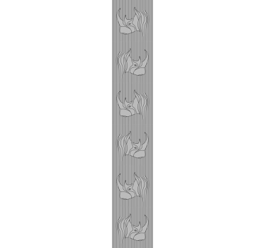 Papel tapiz animales figuras grises estilizadas - TenVinilo