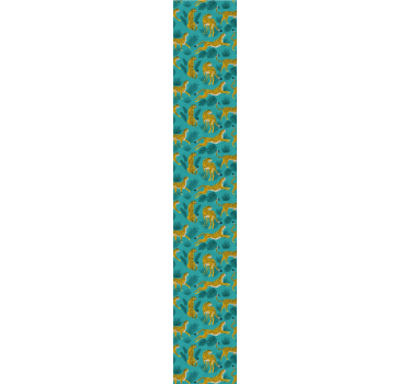 Papel tapiz leopardos patrón turquesa - TenVinilo