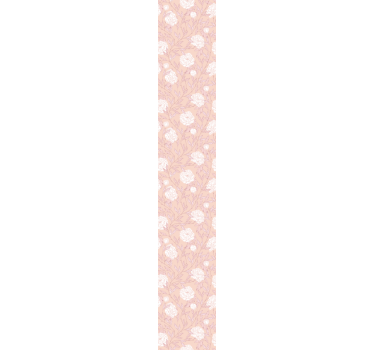 Papel pintado de flores rosas blancas retro - TenVinilo