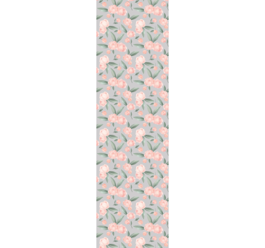 Papel pintado de flores Flores de color rosa acuarelas - TenVinilo