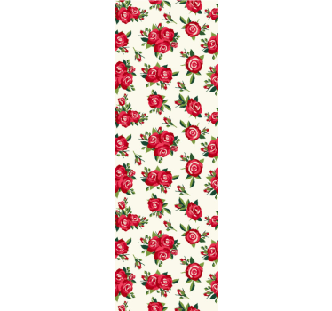 Papel tapiz flores motivo de flor de rosa - TenVinilo