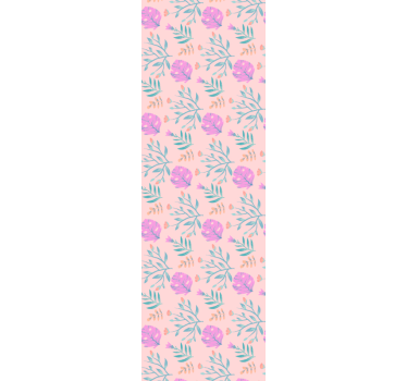 Papel tapiz flores patrón botánico floral - TenVinilo
